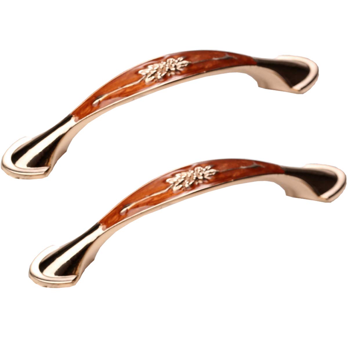 Wushadehans Style D Antique Brass Cabinet Drawer Handles 2Pcs Noble Zinc Alloy Drawer Pulls Kitchen Cabinet Knobs Hardware Hole Distance(,Hole Distance 96Mm)