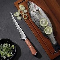 YOTSUBA Filetiermesser 18cm, Profi Fischmesser mit Rosenholzgriff – Ansicht 2