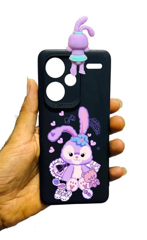 Charvi Collection Ltd 3D Cute Bunny Phone Case for Redmi Note 13 Pro Plus 5G, Black Silicone Cover with Purple Rabbit Design Charvi Collection Ltd 3D Cute Bunny Phone Case for Redmi Note 13 Pro Plus 5G, Black Silicone Cover with Purple Rabbit Design