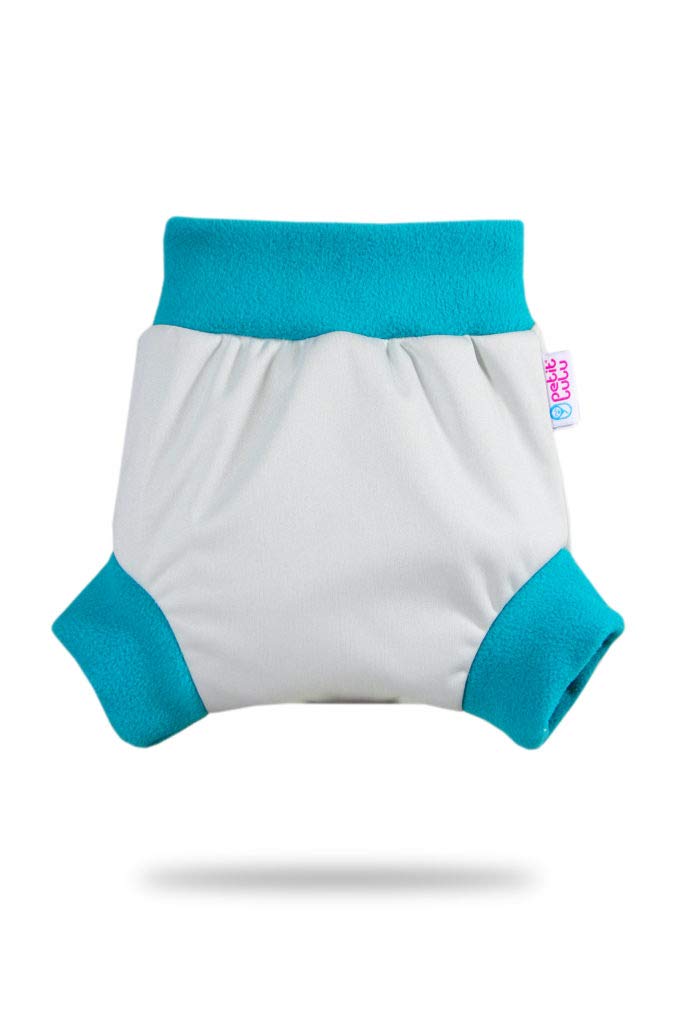 Shorty en PUL Petit Lulu | Culotte de Protection | Pull Up Couche | Couvre-Couche | Taille XL | Réutilisable & Lavable | Étanche | Couches Lavables | Fabriqué en Europe (Grey (turquoise))