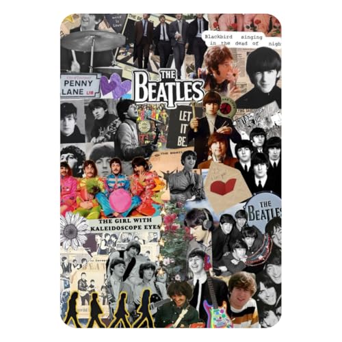 Image of Zesta Bathroom Decor Items Washroom Decor Tin Sign | Aesthetic Posters Wall Poster for Bedroom | Magnetic Cafe Decoration Items / Restaurant Decorations Items | Quirky Home Decor Bar Accent (Beatles (3))