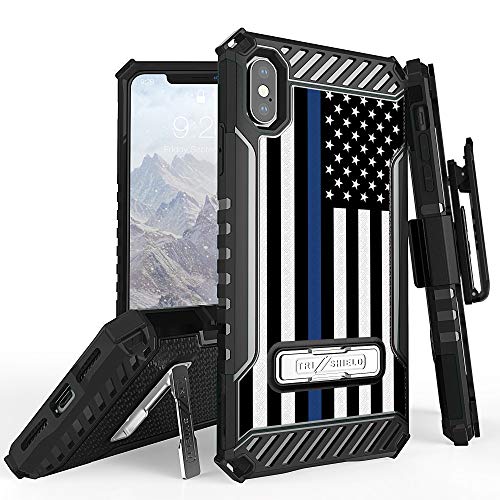 Beyond Cell Trishield Series Compatible With iPhone Xs Max Case, Military Grade Rugged Cover + [Metal Kickstand]+[Belt Clip Holster] Compatible With Apple iPhone Xs MAX 6.5