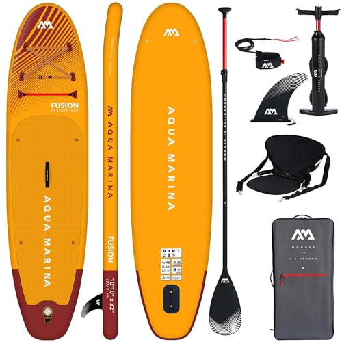 Aqua Marina Aufblasbar Sup Board Stand up Paddle AQUAMARINA Fusion Komplette Packung 330x81x15cm mit...