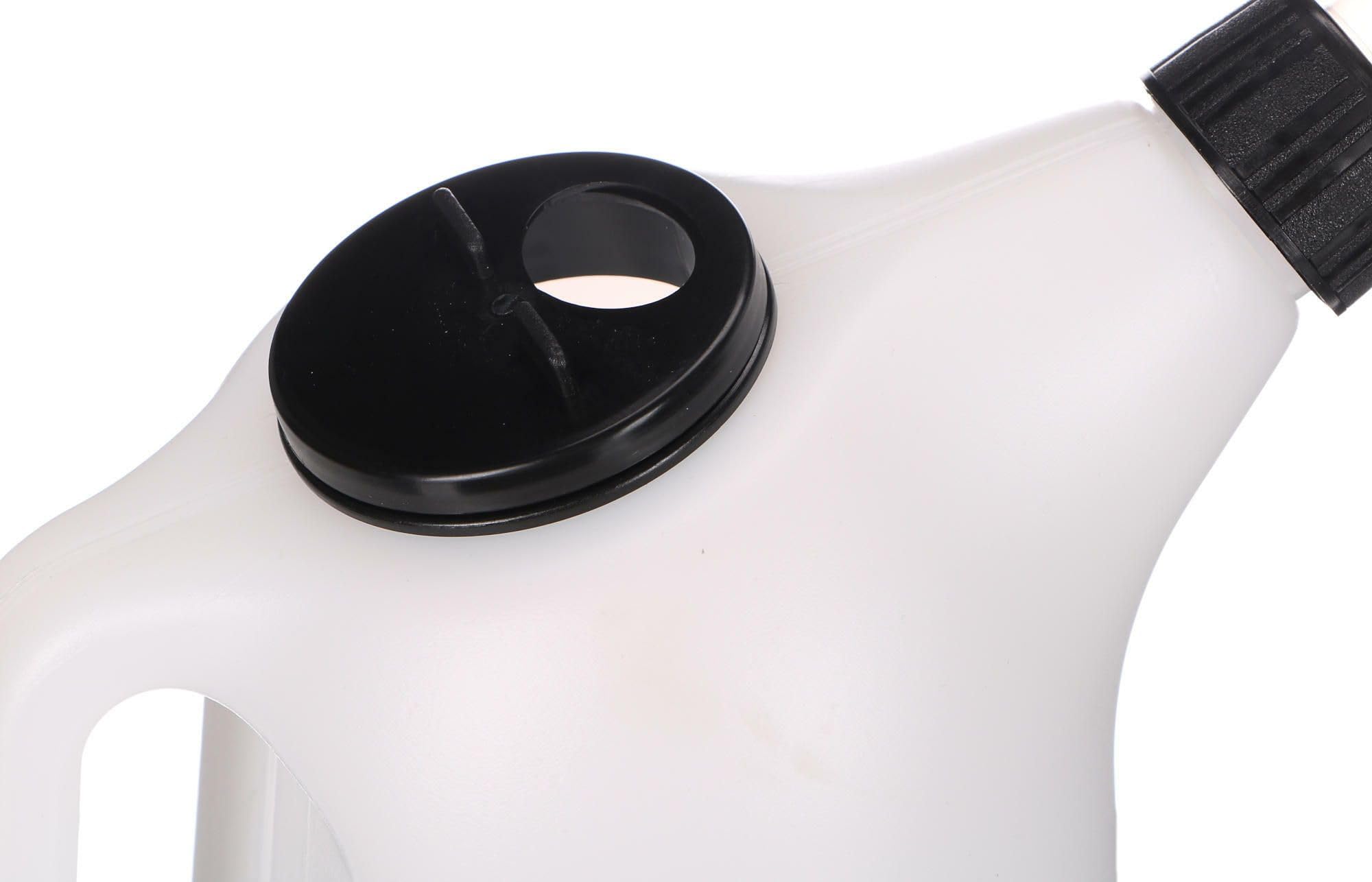 MECHANIC FLUID CAN 2L | Regadera de plástico para líquidos de funcionamiento | Caño flexible | Resistente a productos químicos | Jarra de taller | Escala de medición