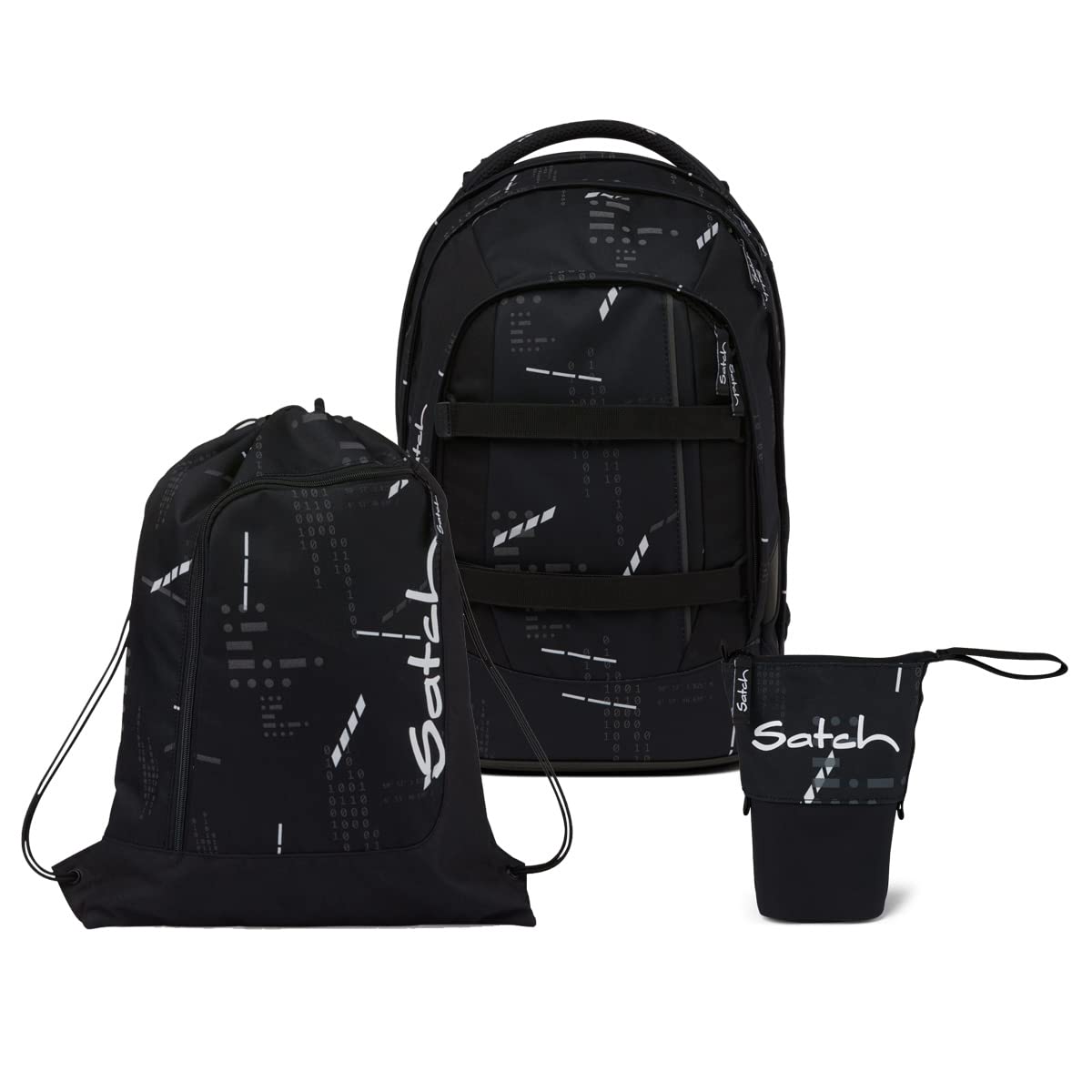 Satch Pack Pencil Slider Light Edition Schulrucksack Set 3tlg. mit Sportbeutel (Ninja Matrix)