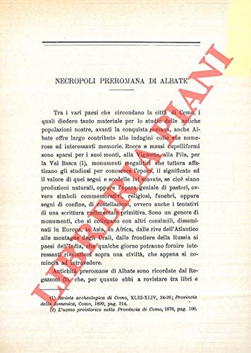 Necropoli preromana di Albate. Nuove scoperte