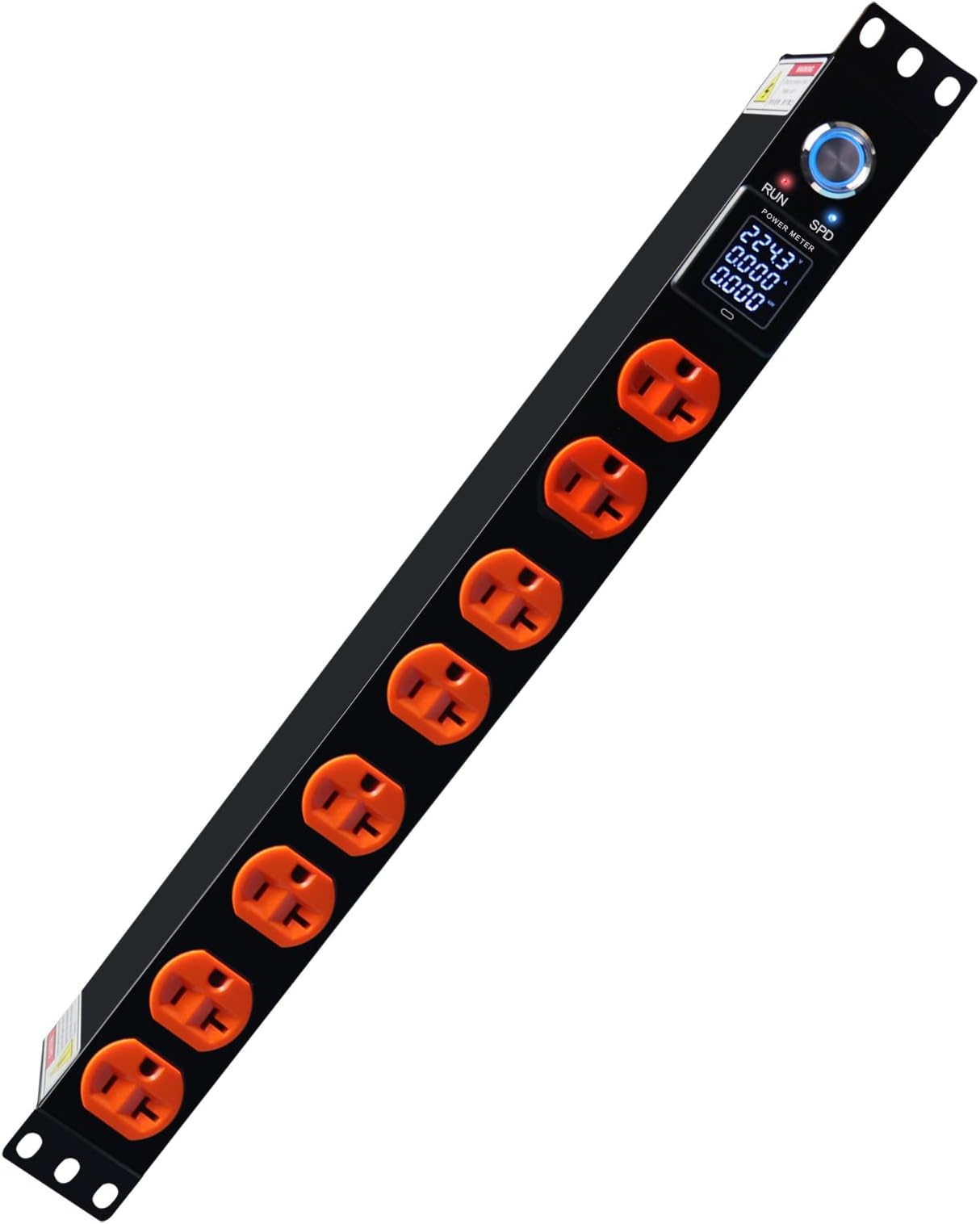 19 inch 1U rack mount PDU 8 ports Switched PDU with Power meter