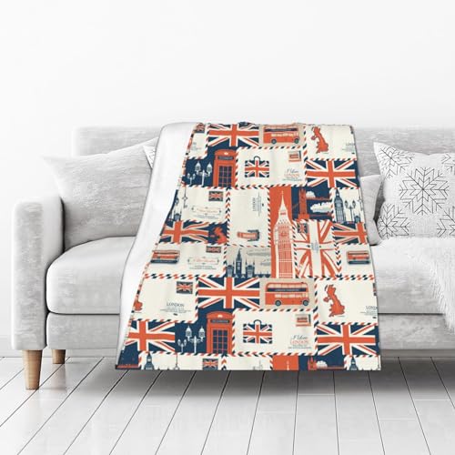 Oplp UK & London Theme Throw Blanket 50