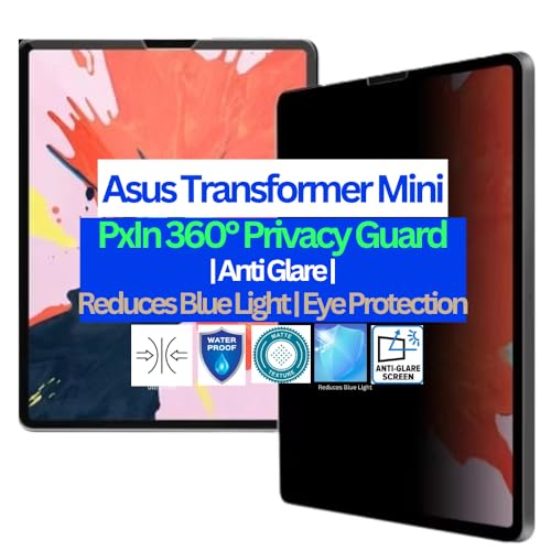 Image of Pxin Tablet Privacy Guard compatible with Asus Transformer Mini | Screen protector | Anti-Glare | Blue light filter | 360 degree Anti Spy | Eye Protection