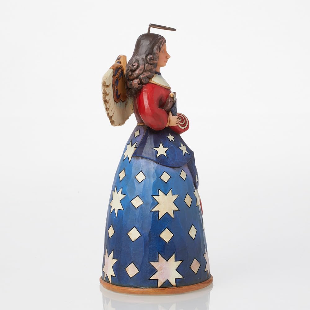 Enesco Jim Shore Heartwood Creek Patriotic Angel Wearing Flag Dress Figurine, 6 Inch, Multicolor - Image 5