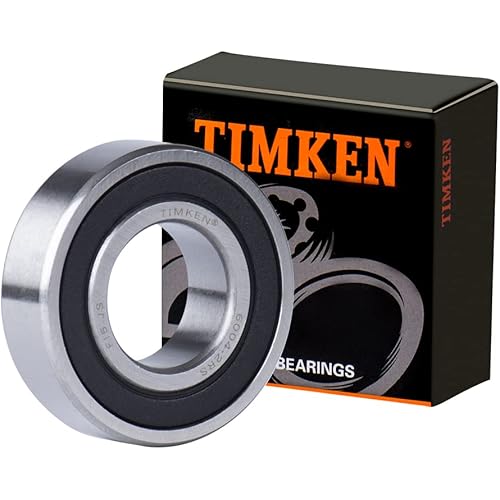 4PACK TIMKEN 6004-2RS Double Rubber Seal Bearings 20x42x12mm, Pre-Lubricated and Stable Performance and Cost Effective, Deep Groove Ball Bearings