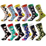 iAzulVerdee Mens Dress Socks Happy Funny Novelty Crazy Colorful Patterned Socks Causal Crew Cotton S