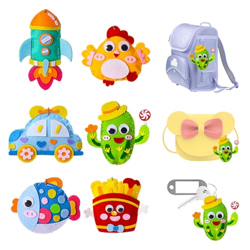 Letuxaamz Bastelsets für Kinder, 6 Styles Filzen Starterset, Einzelne...