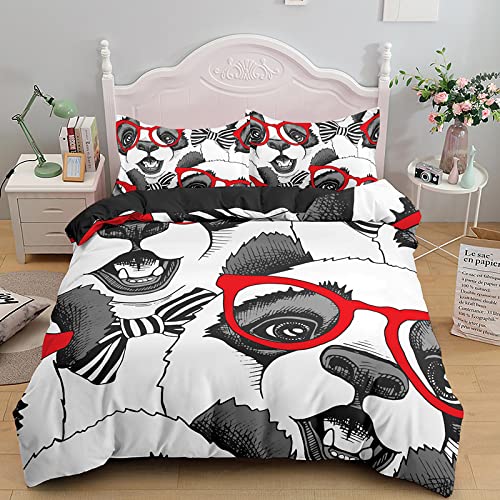 Funda de edredón de cama impresa con cremallera para evitar nórdicos sueltos
