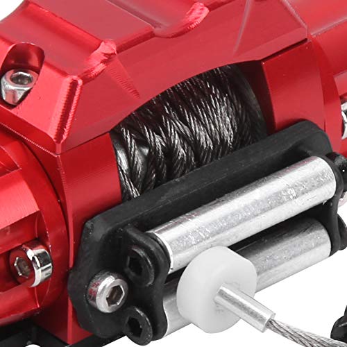 Winch eléctrico para RC de aleación de aluminio rojo miniatura 3