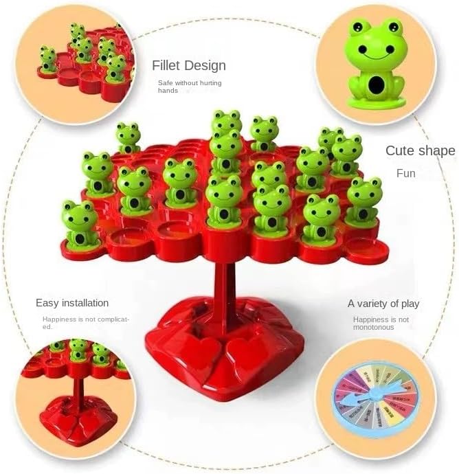 Miniatura 3 de Juego de equilibrio de rana, juego de mesa de equilibrio, juegos de equilibrios para dos jugadores, árbol interactivo para padres e hijos, juego de