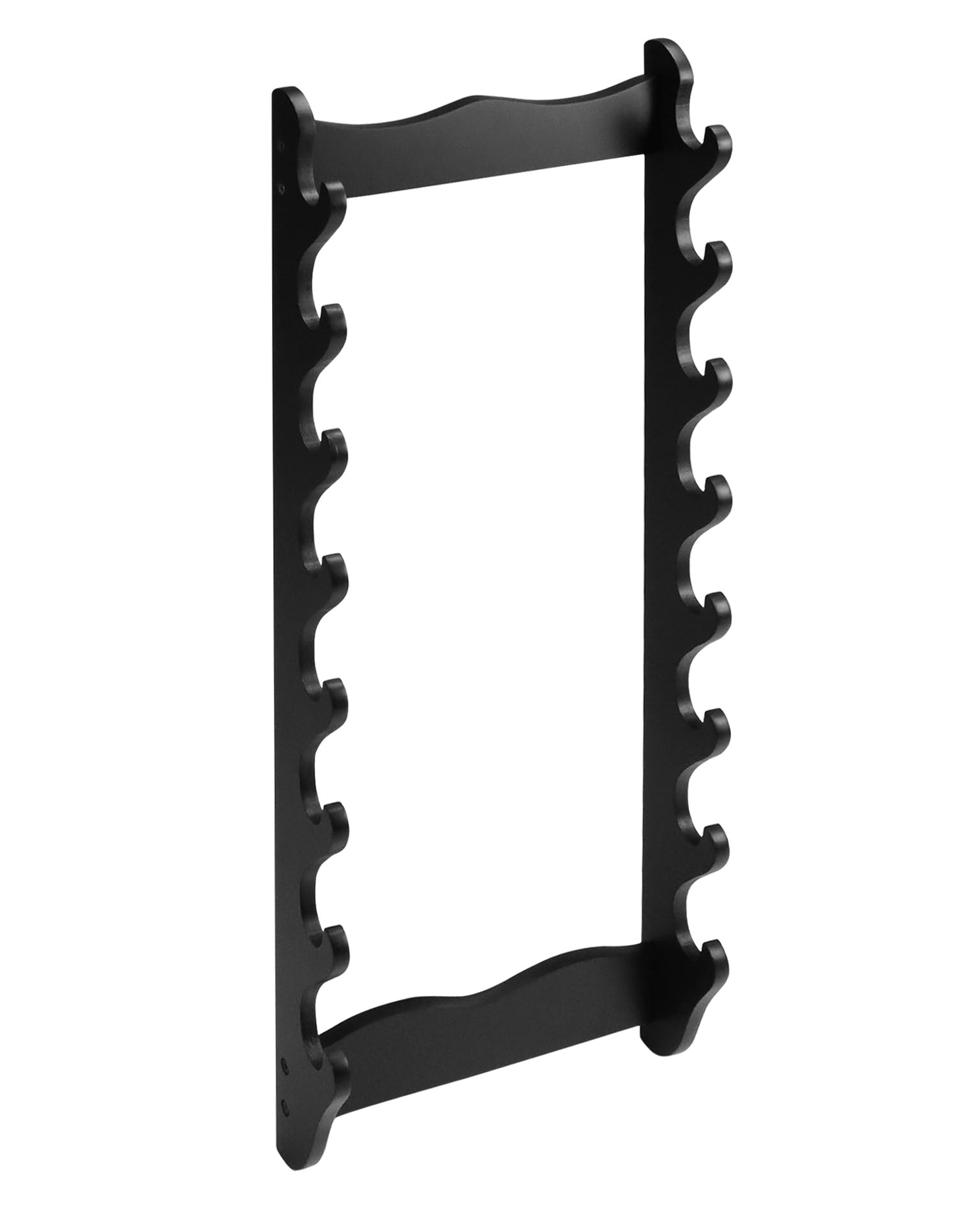 QWORK Soporte de espada de 8 niveles, soporte Katana, soporte de pared Katana, espadas, cañas de pescar y flautas