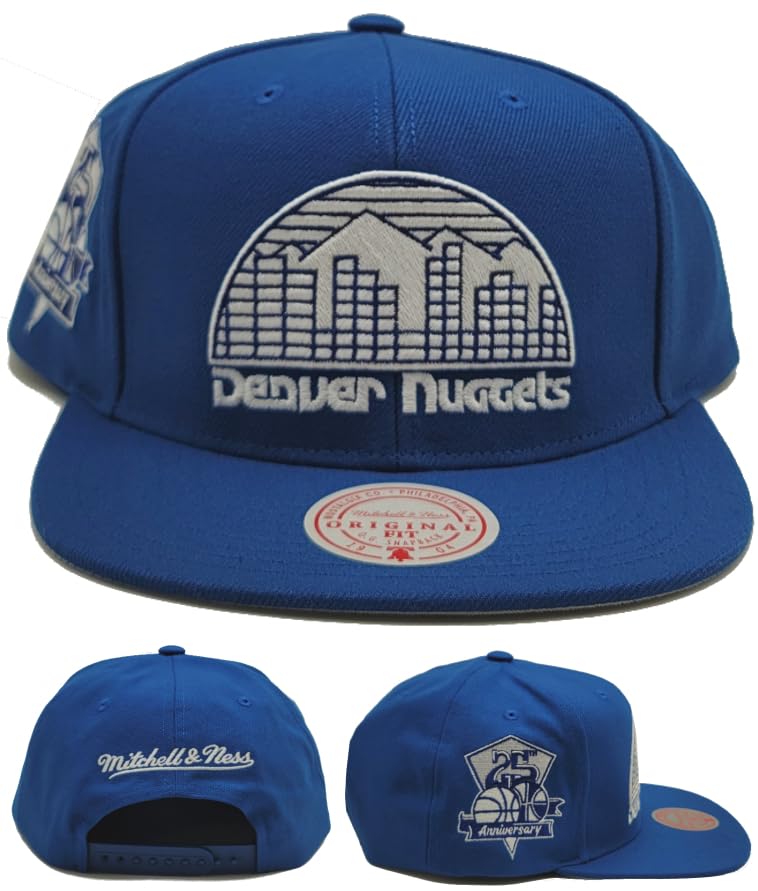 Mitchell & Ness Denver Nuggets Snapback Azul Blanco miniatura 1