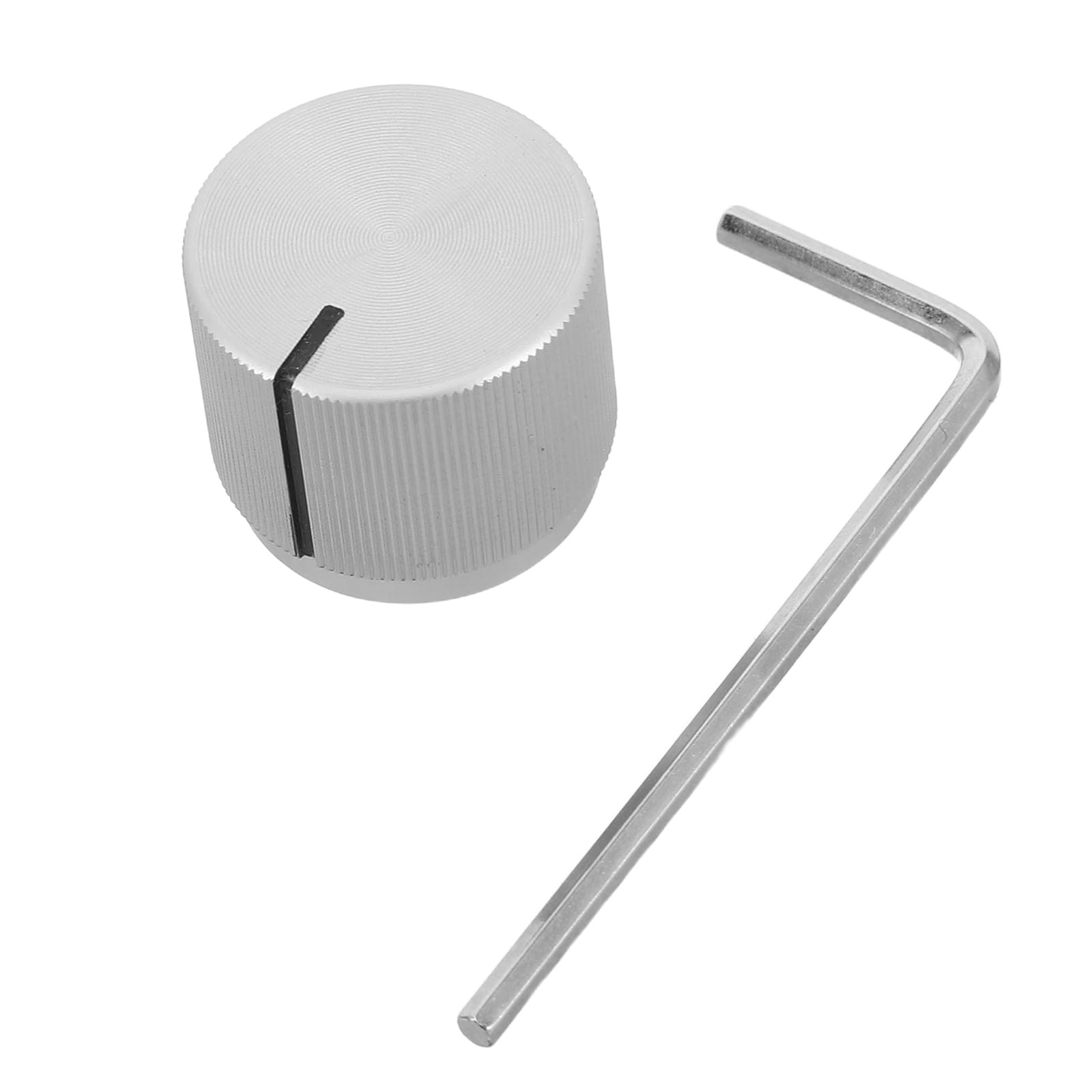 Aluminium Alloy Silver Guitar Volume Tone Control Knob 6mm Inner Hole Replacement for Electric Guitar Parts with Hole Design Suitable for Studio and Home Use