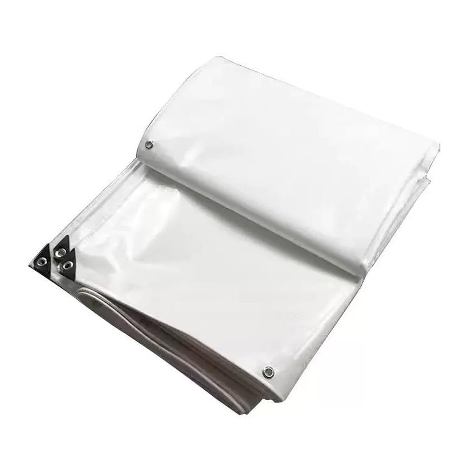 Telo di copertura in telo bianco Telo protettivo multiuso Telo impermeabile resistente con occhiello, Telo di fondo addensato Tenda pieghevole in PVC antipioggia (Size : 3x5m)