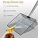 Chicken Poop Scooper, Large Metal Chicken Coop Scoop for Stand with Adjustable Stainless Steel Long Handle, Litter Sifting Shovel for Chicken Coop and Pet Waste Cleaning