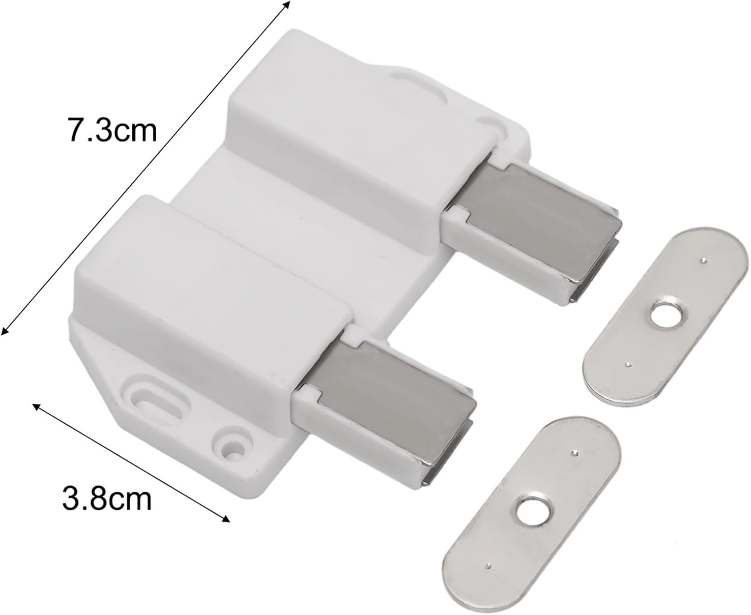 14pcs Magnetic Push Latch Catch Pressure Touch Release Cabinet for Door Drawers Kitchen Drawer Cupboard Pop Out(White 2)