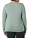 Amazon Essentials Women's Lightweight Long-Sleeve Cable Crewneck Sweater (Available in Plus Size), Sage Green Heather, XX-Large