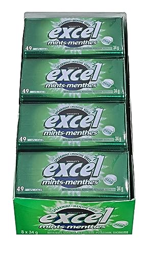 Excel Mints Spearmint, 34gm Tin, 8 Count
