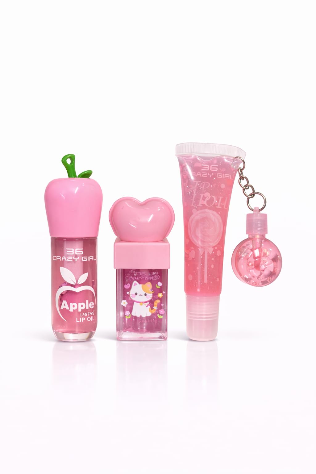 CRAZYGIRL Cute Lip Oil Combo Pack of 3 for Girls | Hydrating Glossy Lip Oil | Non Sticky Moisturizing Lip Care | Fruity Flavour Lip Gloss Set (SET -D)-picture-24
