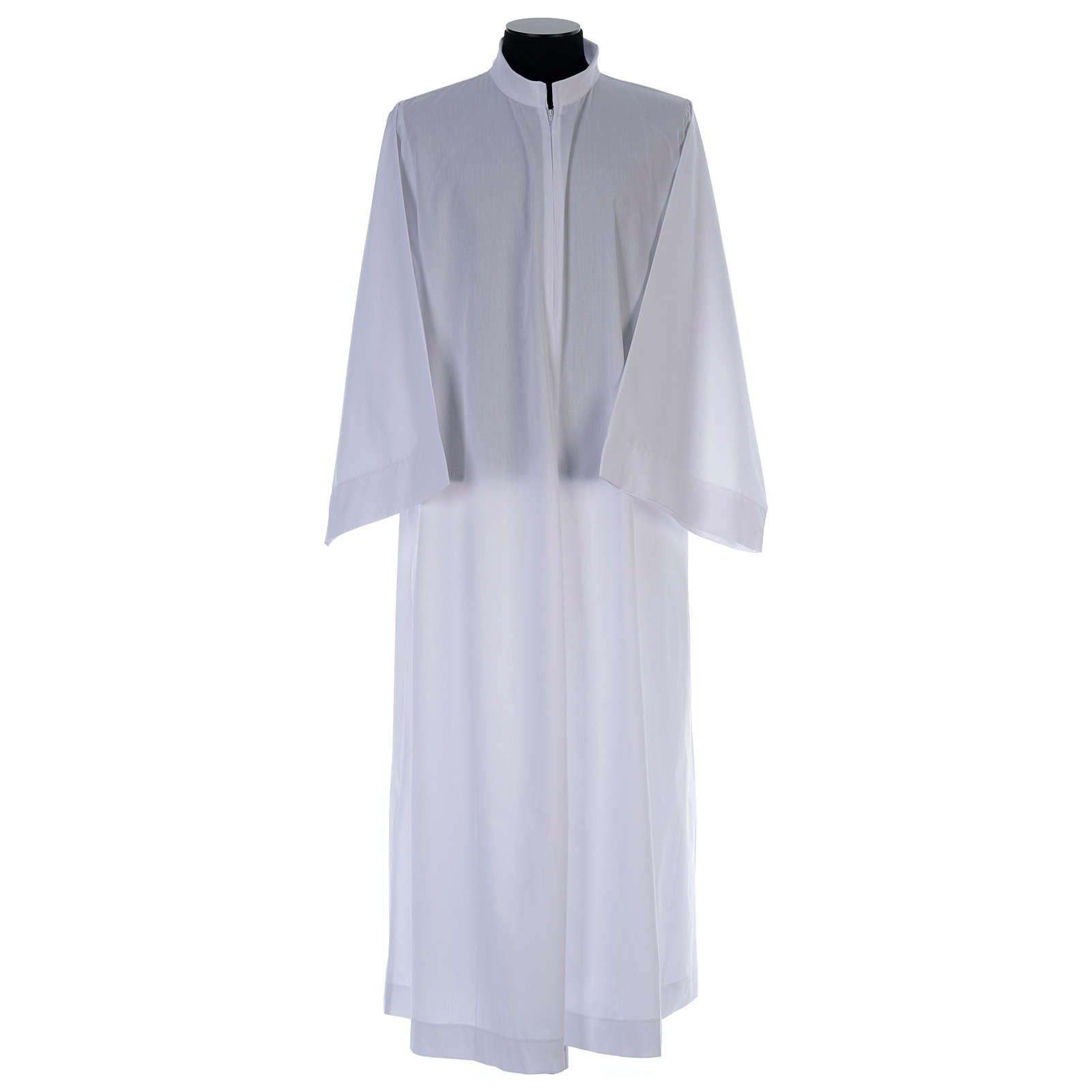 First Communion ALB, Flared with Collar in Mix Cotton, 130 cm (51 inc.)