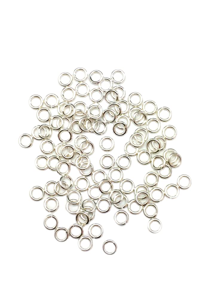 100 Sterling Silver Round Open Jump Rings 4.0mm 22 Gauge by Craft Wire