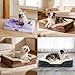 BELLA & PAL Orthopädisches Hundebett, 71x59 cm Ergonomisches Hundesofa für kleine/mittlere Hunde-Ohne Montage, Eierschaum | wasserdichter Einlage | Flanell Abnehmbarer Bezug | Rutschfester Boden, Lila