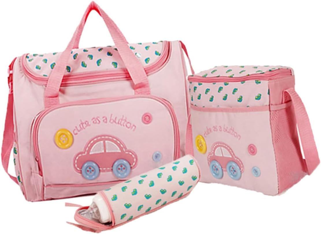 Diaper Bag Tote Set Multi-function Bag Changing Pad Nursing Pouch for Travel