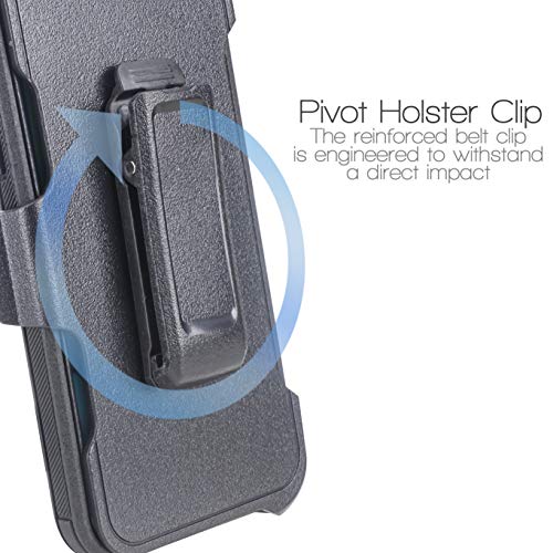 Compatible For Samsung Galaxy A01 Heavy Duty Belt Clip Case, Jackpot Wireless Case Built-In [Screen Protector] Heavy Duty Holster Cover Phone Case [Belt Clip][Kickstand] (Black) #TOP3