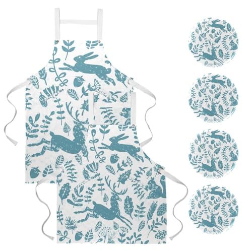 Tablier de serveuse multicolore pour le nettoyage de la maison et le bar