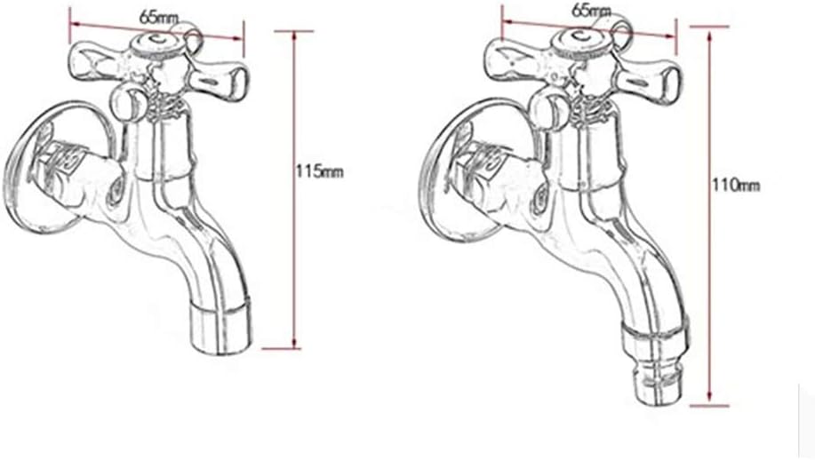 European Style Washing Machine Faucet Gold All Copper Mop Pool Faucet Gold Plated Single Cold Faucet Mixing Valve (Color : A)