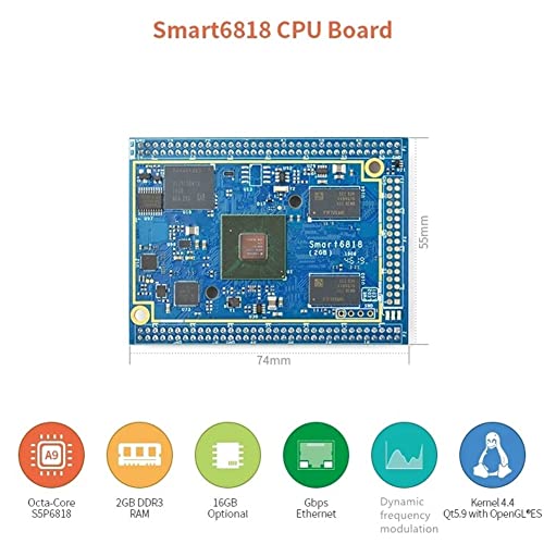 KEALBAUS Smart6818 Utvecklingskort med Lubuntu och Kylfläns