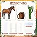 3Pcs Western Cowboy Party Decoration Cowboy Rodeo Cardboard Cutout Wild West Yard Sign with Stakes Horse Photo Booth Prop for Cowboys Birthday Party Western Theme Display Supplies