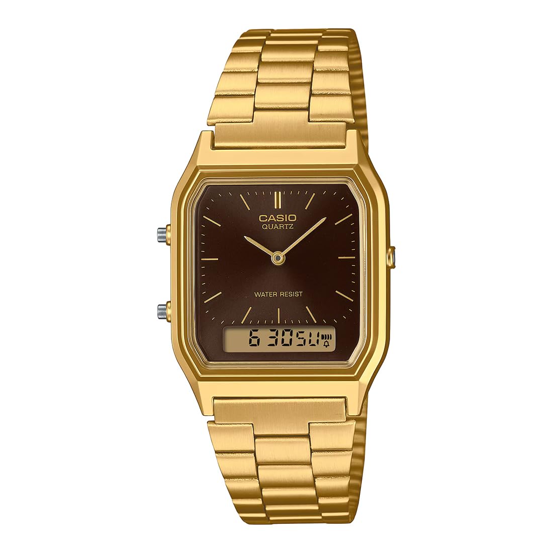 price history - Casio Vintage AQ-230GA-5AMQYDF Analog-Digital Brown Dial Unisex (D369)