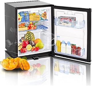 SMETA 12V Fridge for Campervan, 2 Way Camping Fridge 12V 240V with Lock 40L Campervan Fridge Caravan Fridge 12V Car Fridge for Van RV Truck Yacht Travel Quiet|Reversible Door|Black