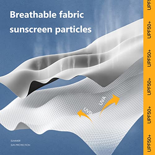 zyrubwoe Manga de proteção solar respirável de seda gelada para uso ao ar livre, ciclismo, pesca, ca