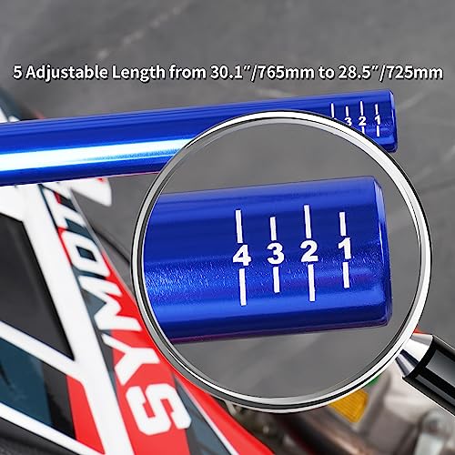 Image of Handlebars 7 /8 Inch for Motorcycle,RUTU Upgraded Universal Dirt Bike Handle Bar with Crossbar Pad Mid-Rise Mini Bike Pit Bike Handlebar for Motocross ATV Quad - Blue