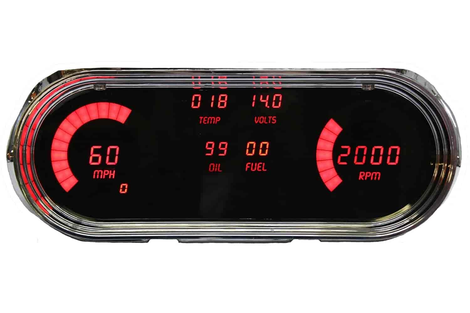 Intellitronix 1962-1965 Chevy Nova LED Digital Gauge Panel - Direct Fit Dash Replacement Cluster - Speedometer, Tachometer, Fuel, Oil, Temp & Volts - DP8001 (Bezel Not Included) DP8001G