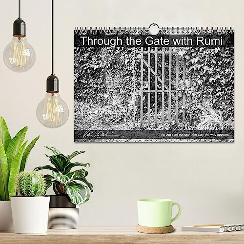 Through the Gate with Rumi (Wall Calendar 2027 DIN A4 landscape), CALVENDO 12 Month Wall Calendar: Black & white gates in Ireland's South East with Rumi wisdom sayings. – vue 3