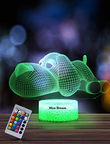 Nice Dream Chien Veilleuse pour Enfants, Lampe Illusion 3D Pépinière LED Lumière, Télécommande 16 Couleurs Changeantes Dimmable, Cadeaux de Noël pour Filles Garçons Salon Chambre Décor Cover