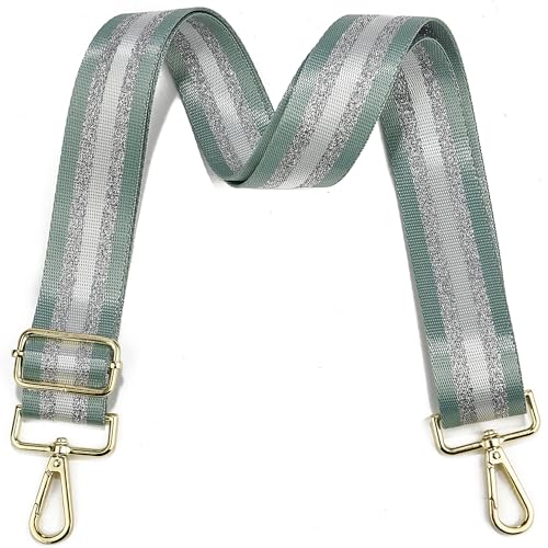 Image of LVYOUME Purse Strap Silver Hardware Wide Bag Straps Replacement Crossbody Adjustable Shoulder Strap for Purses