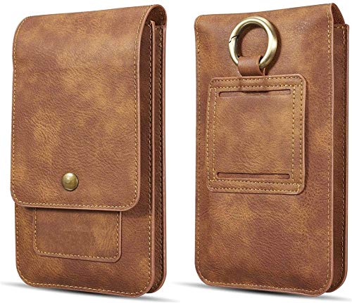 ELICA Waist Holster Pouch Genuine Leather Double Mobile Pouch Belt Clip Cases Waist Bag Pack Compatible for Samsung Galaxy A80 6.7" /Samsung Galaxy M35 5G / Samsung Galaxy M55 5G - Royal Brown (B084HQ8HLX) Amazon Price History, Amazon Price Tracker