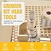 Ecarke Diamond Grinder Bit Head Tools for Stained Glass - 4 Sizes (1 3/4, 1/4, 1/8 Inch) with Brass Core - Glass Supplies