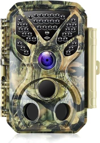 BLAZEVIDEO Game and Trail Camera HD 4K Video and 32MP Photo with 100ft Night Vision Motion Activated 0.1s Trigger Speed Waterproof for Home Security and Outdoor Wildlife Scouting