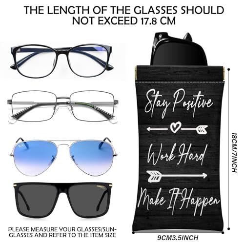 Image of 2 PCS Glasses Case Eyeglass Sunglasses Pouch Squeeze Portable Bag Soft Leather with Cleaning Cloth Women Men Girls